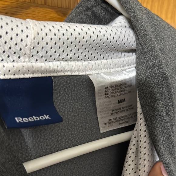 Reebok Men's Charcoal Hoodie Sweater - Picture 2 of 3